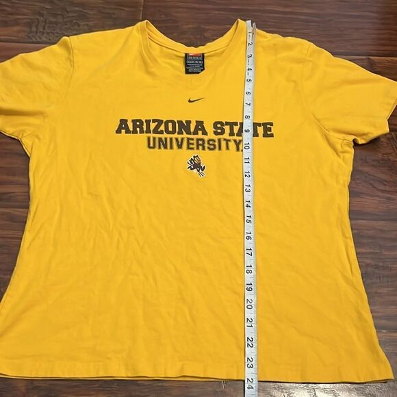 Y2K Nike ASU Arizona State University Sun Devils Yellow Graphic Shirt - Picture 6 of 9